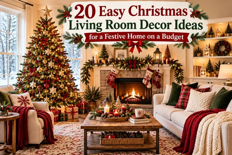 20 Easy Christmas Living Room Decor Ideas for a Festive Home on a Budget