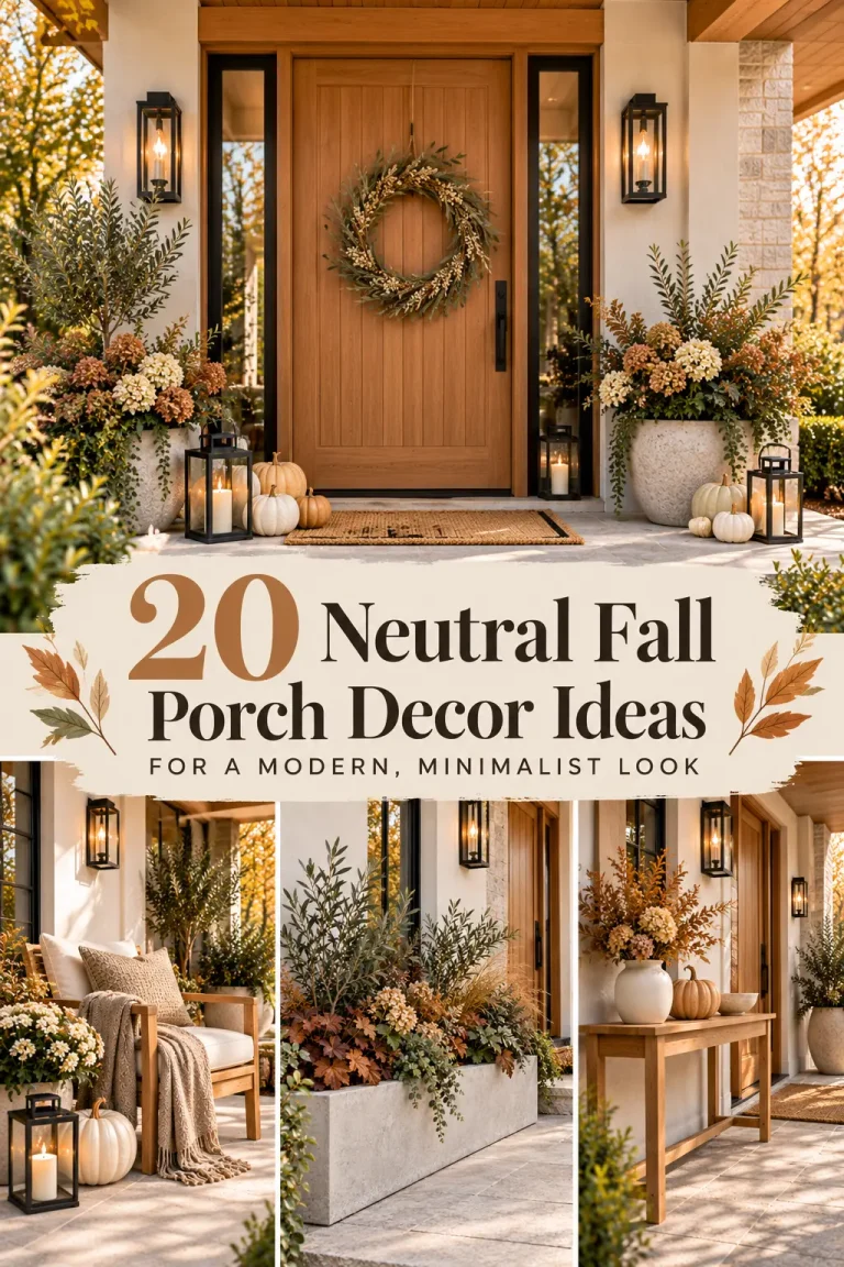 20 Neutral Fall Porch Decor Ideas for a Modern, Minimalist Look