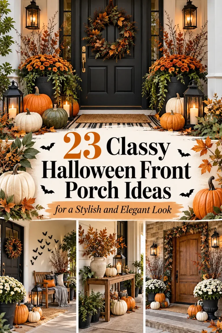 23 Classy Halloween Front Porch Ideas for a Stylish and Elegant Look