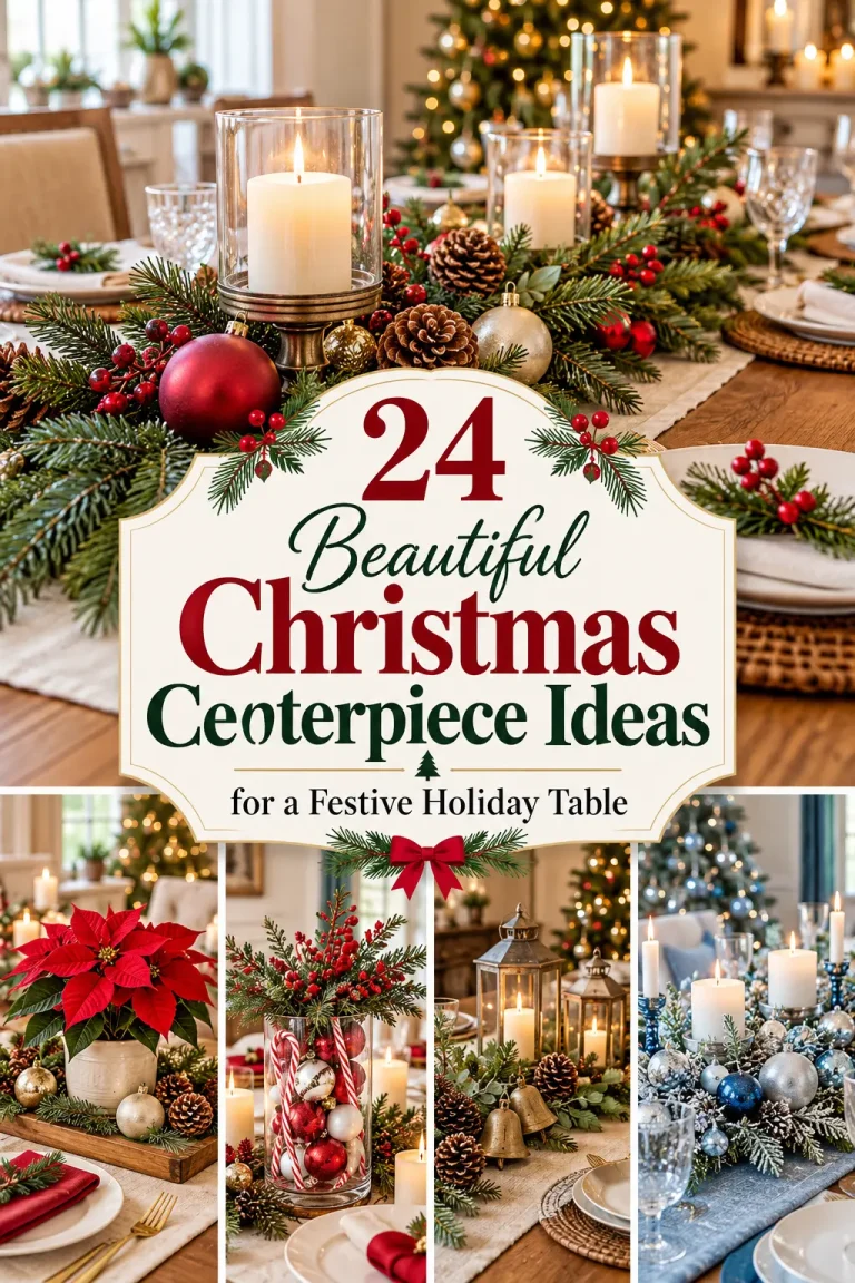 24 Beautiful Christmas Centerpiece Ideas for a Festive Holiday Table