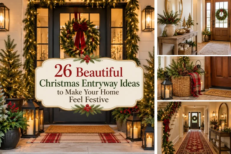 26 Beautiful Christmas Entryway Ideas to Make Your Home Feel Festive