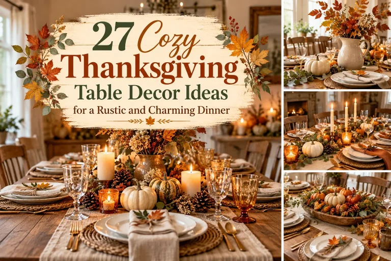 27 Cozy Thanksgiving Table Decor Ideas for a Rustic and Charming Dinner