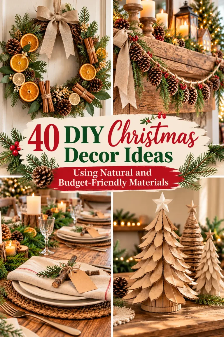 40 DIY Christmas Decor Ideas Using Natural and Budget-Friendly Materials